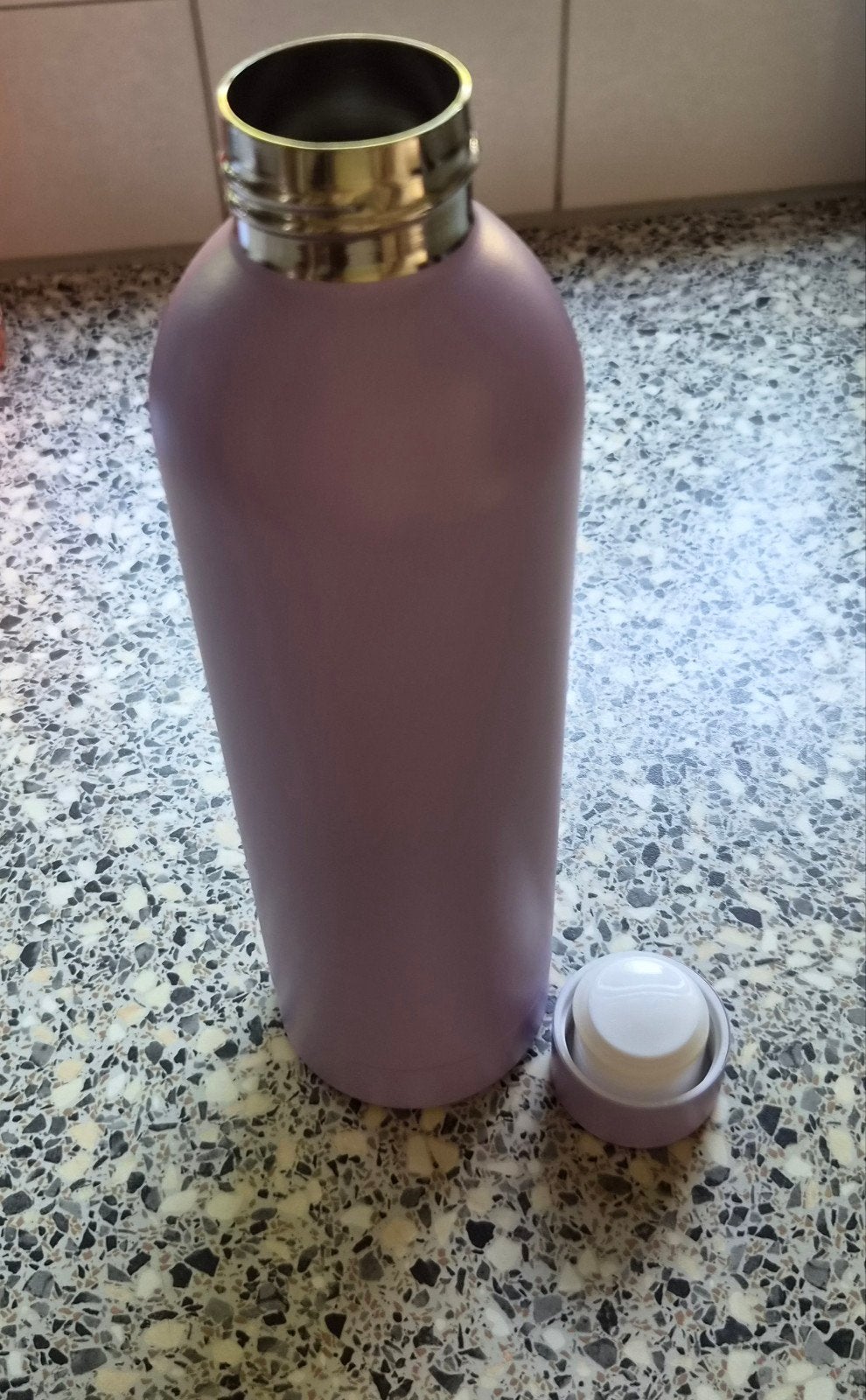 Thermo fles lila 500ml, Ophalen, Zo goed als nieuw