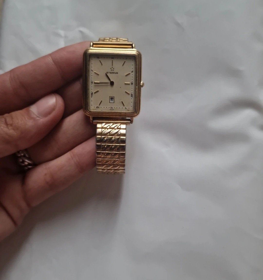 Eterna vintage horloge verguld, Ophalen, Zo goed als nieuw