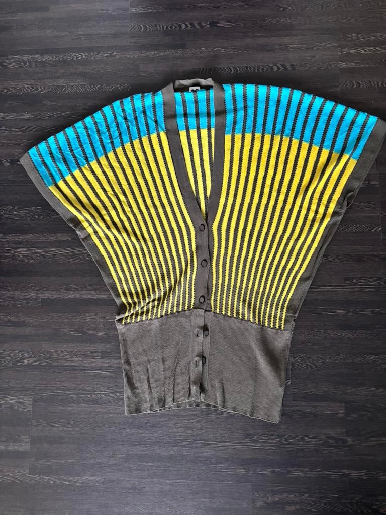 Missoni vest geel/aqua/taupe, Ophalen of Verzenden, Zo goed als nieuw, Maat 38/40 (M), Overige kleuren