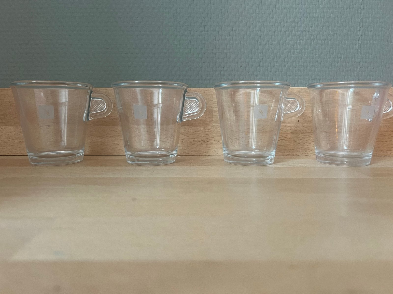 4 Nespresso Espresso Glas Model 1 - Klassiek Design, Huis en Inrichting, Keuken | Servies, Gebruikt, Overige merken, Klassiek
