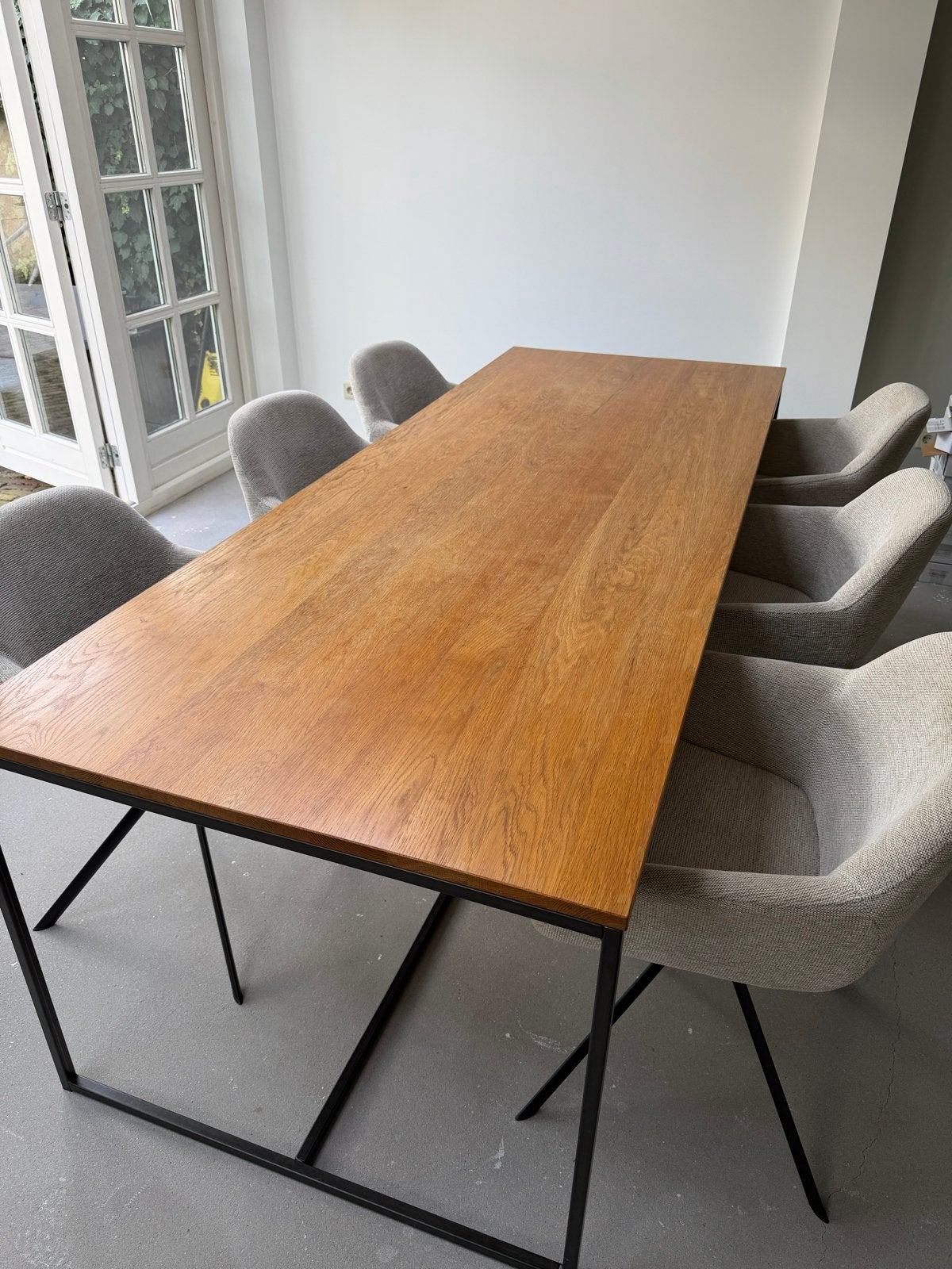 Stijlvolle eettafel en zitbank 240 x 90 cm, Huis en Inrichting, Ophalen, Gebruikt, 200 cm of meer, 50 tot 100 cm