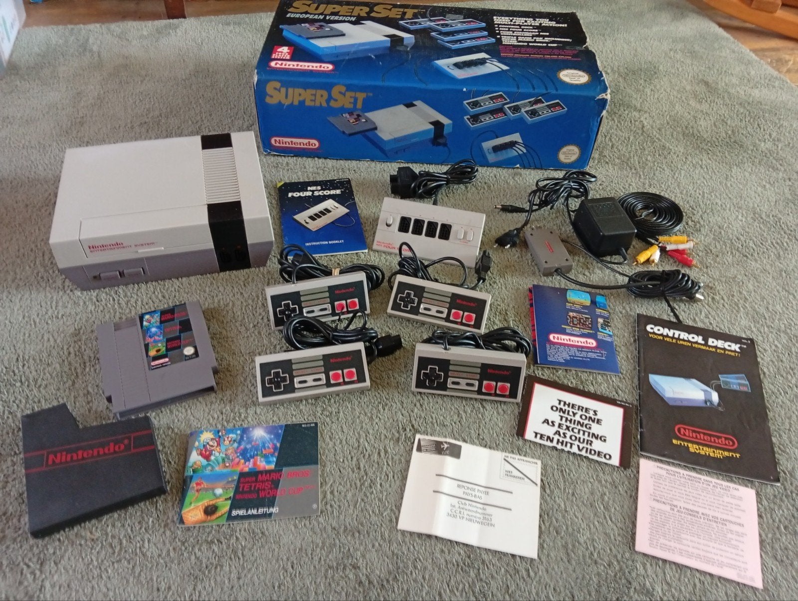 Zeldzame Nintendo NES Super Set PAL Europese Editie, Ophalen of Verzenden, Gebruikt, Met 3 controllers of meer, Met games