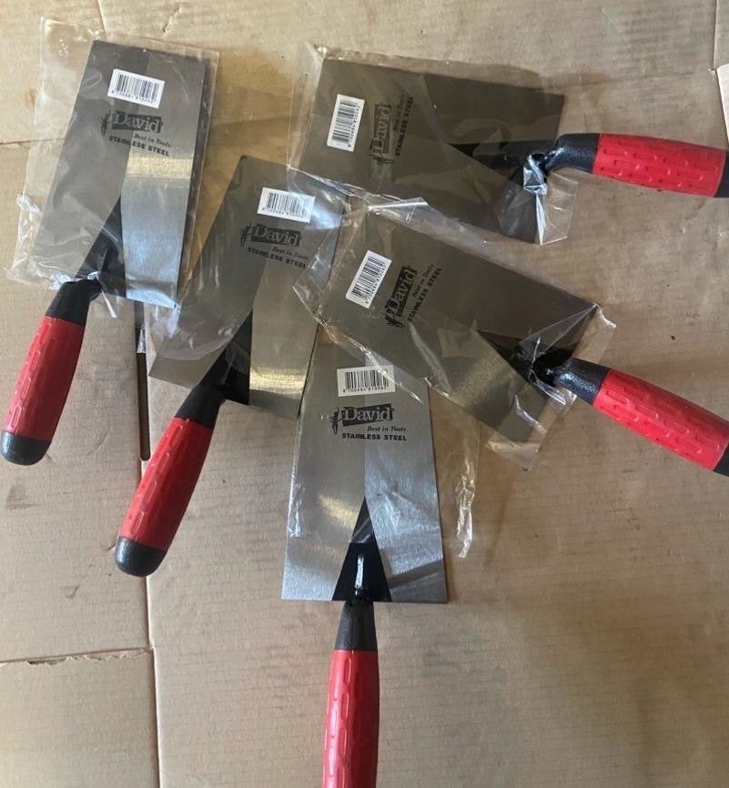 5x Nieuwe David RVS Troffels - Best in Tools, Nieuw, Ophalen of Verzenden, Hahdb, Bshshsjs