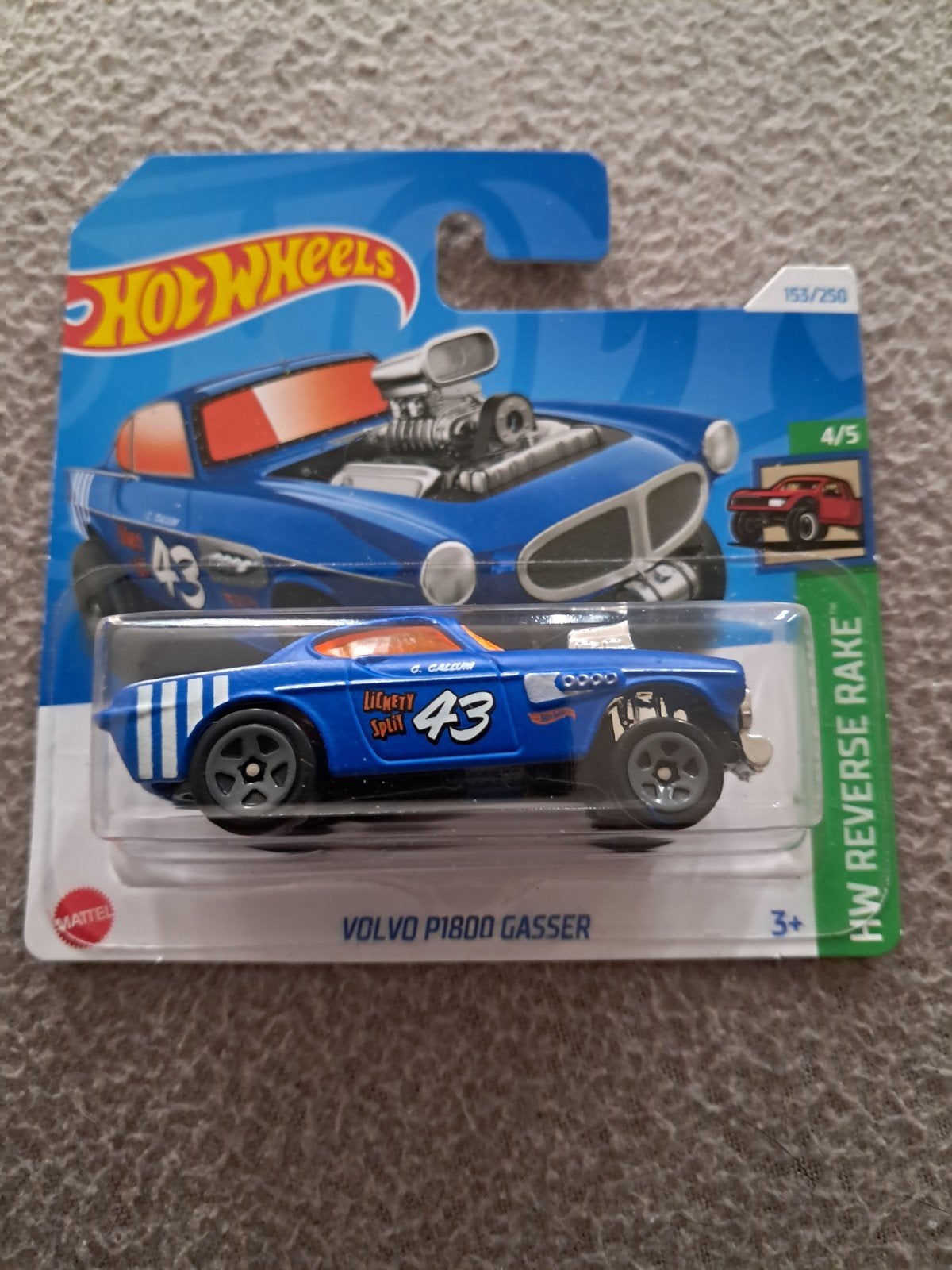 Hot Wheels Volvo P1800 Gasser blauw nieuw in verpakking, Ophalen of Verzenden, Nieuw, Auto