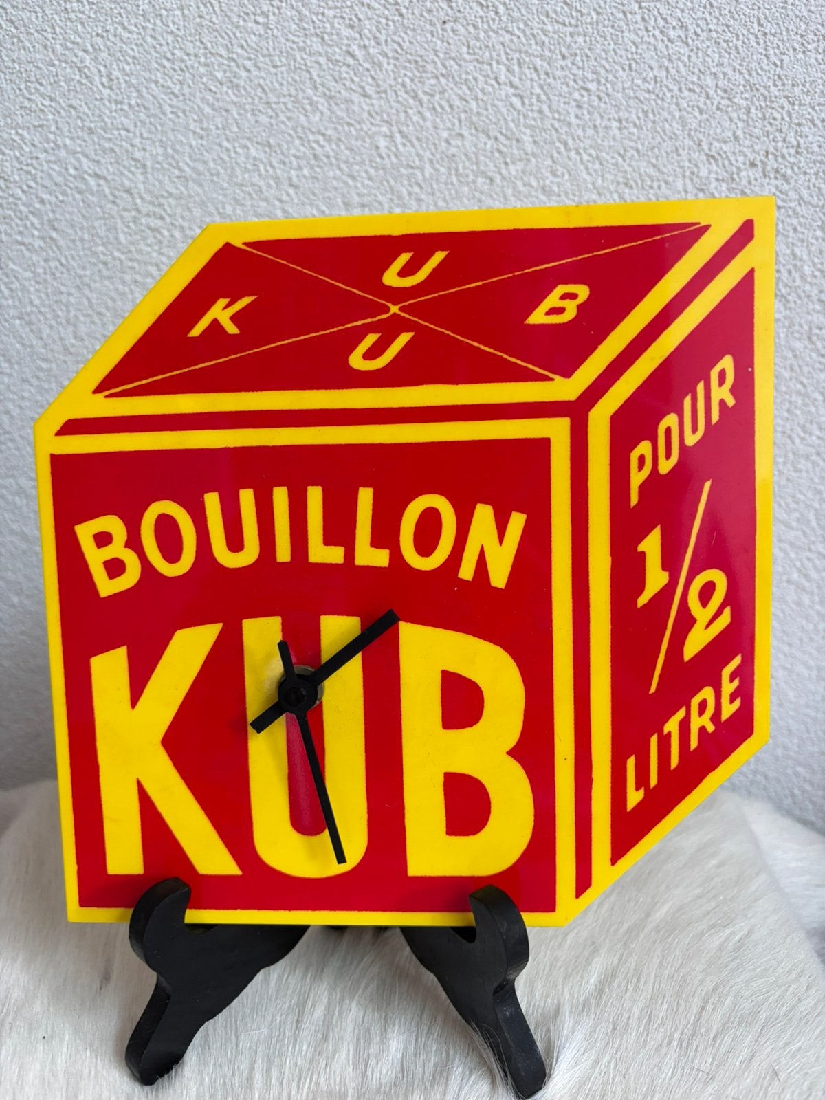 Gave retro klok Bouillon KUB (Maggi) Frans reclame 20x20 cm, Ophalen of Verzenden, Huis en Inrichting