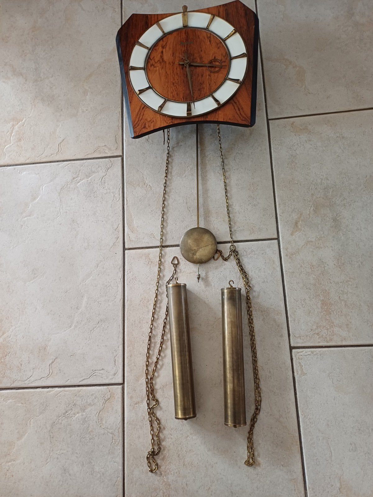 Vintage Kieninger Wandklok met Slinger (Bim-Bam), Ophalen