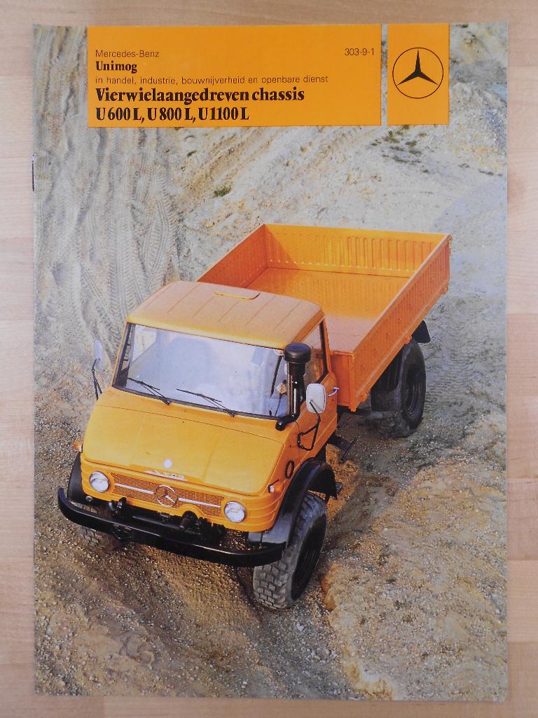Mercedes Unimog U600 U800 U1100 L Brochure 1981, Zo goed als nieuw, Unimog, Mercedes, Ophalen of Verzenden