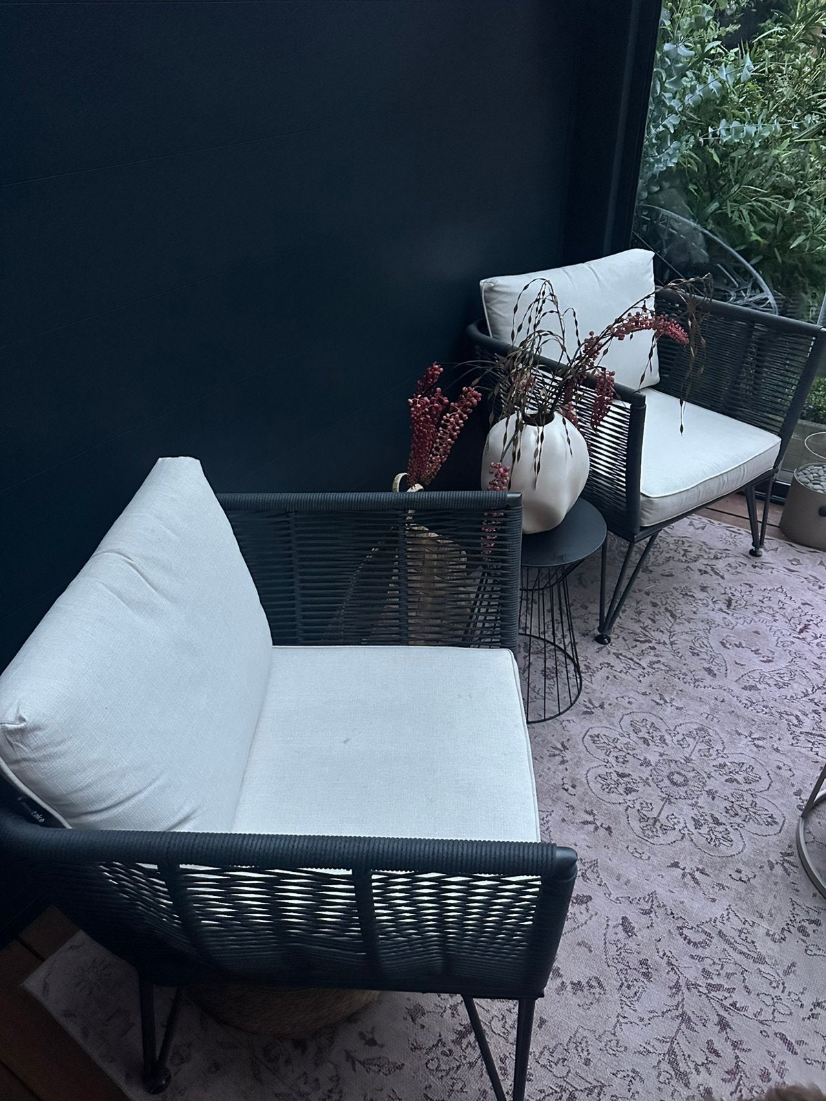 Tectake twee loungestoelen, Ophalen, Zo goed als nieuw, Wicker, 2 zitplaatsen