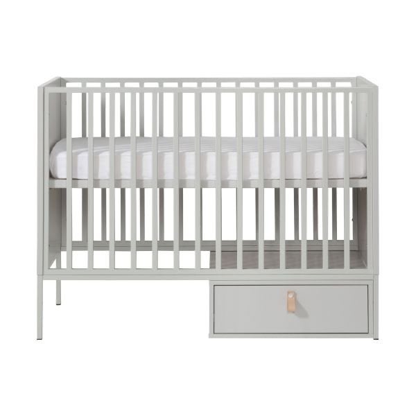 Peuterbed 70x140 - Grijs Ledikant met Lade, Ophalen, Gebruikt, 70 tot 85 cm, 140 tot 160 cm