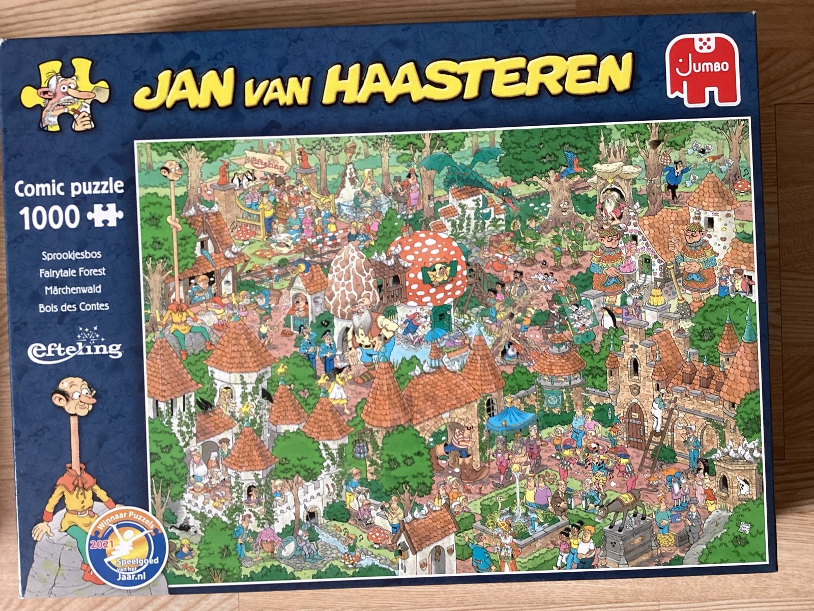 Jan van Haasteren Efteling Sprookjesbos Puzzel 1000 stukjes, Ophalen, 500 t/m 1500 stukjes, Zo goed als nieuw, Legpuzzel