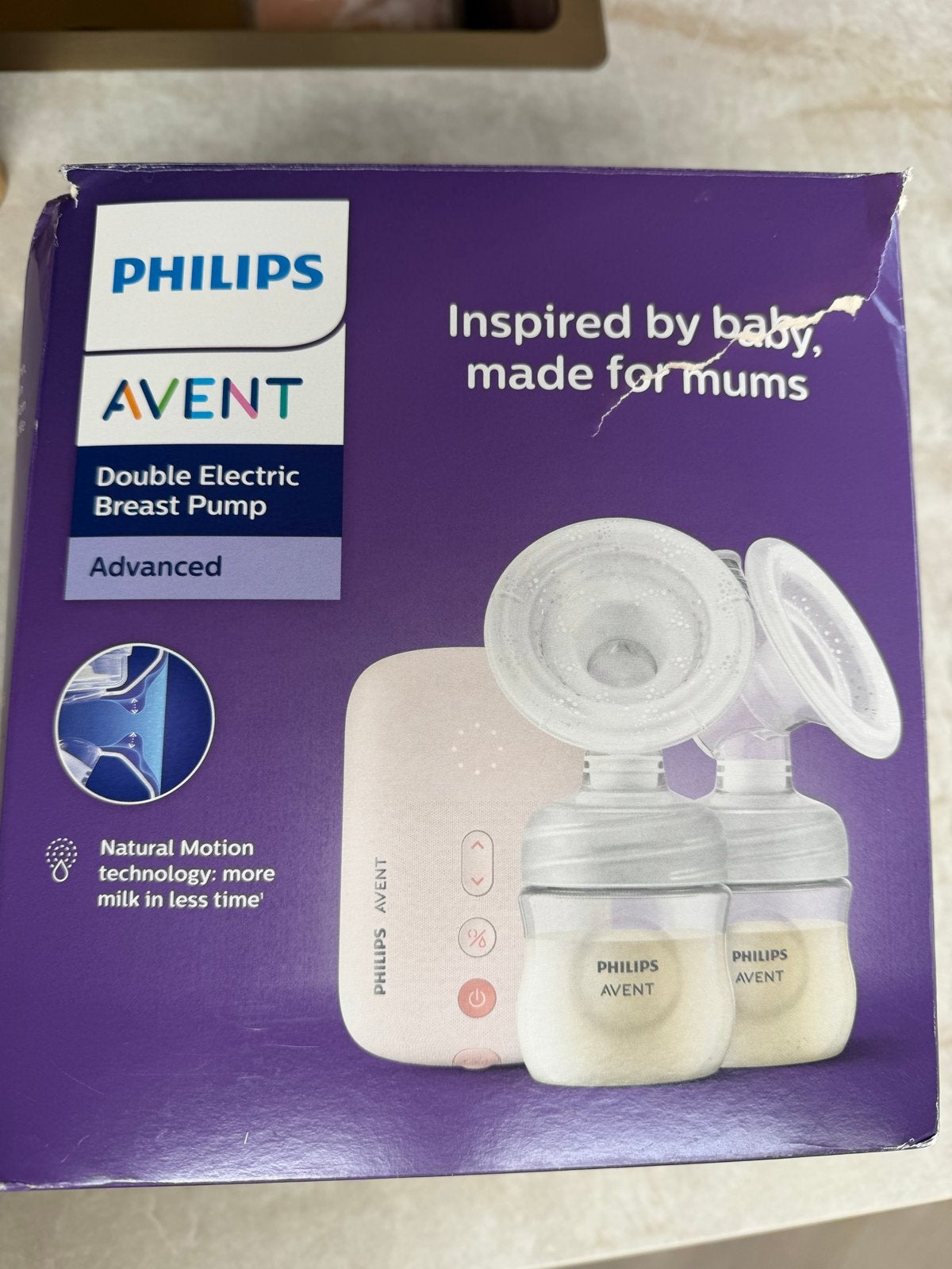 Philips Avent Dubbele Elektrische Borstkolf Advanced, Automatisch, Borstkolf, Zo goed als nieuw, Philips Avent