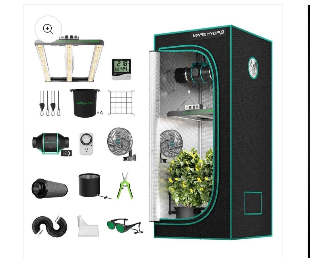 Mars Hydro Complete Kweektent Set 80x80x160 + FC-E 3000 LED, Tuin en Terras, Kweekspullen, Ophalen of Verzenden, Zo goed als nieuw