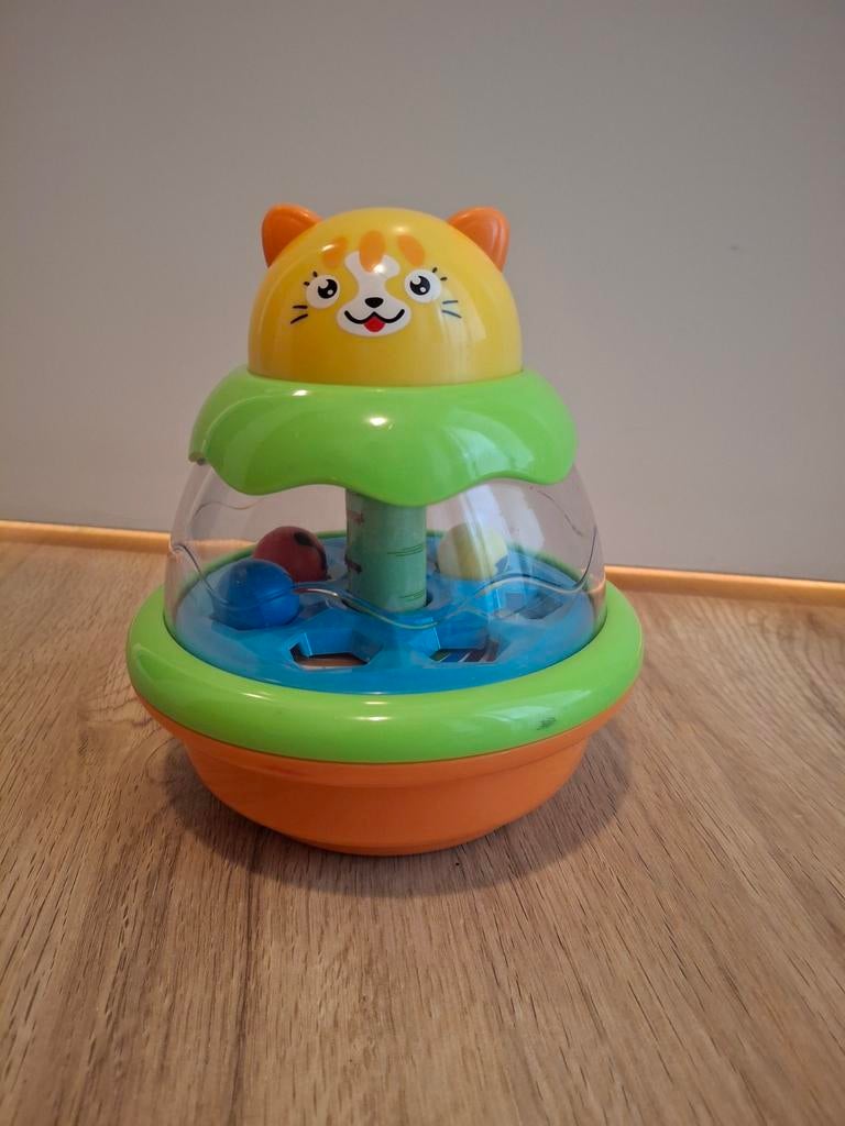 Leuke baby rammelaar met geluid en bewegende balletjes, Ophalen of Verzenden, Gebruikt, Rammelaar, Met geluid