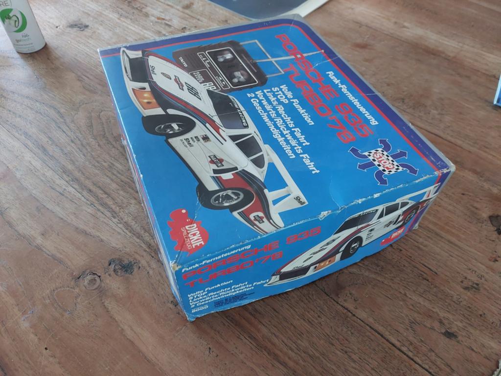 Vintage Dickie Porsche 935 Turbo 78 Martini bestuurbare auto, Elektro, Gebruikt, Ophalen of Verzenden, Auto onroad