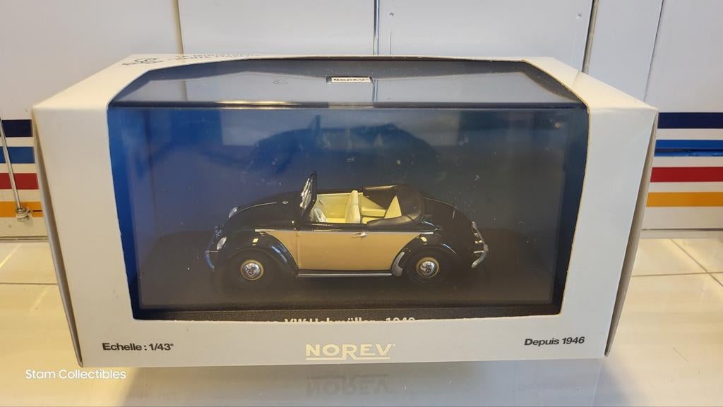 Norev Volkswagen Kever Beetle Coccinelle Cabrio Hebmuller, Auto, Norev, Ophalen of Verzenden, Zo goed als nieuw