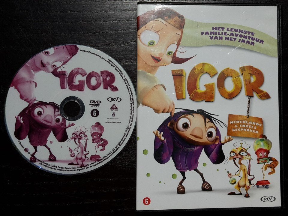 DVD - Igor - Film Animatie, Animatie, Zo goed als nieuw, Vanaf 6 jaar, Film