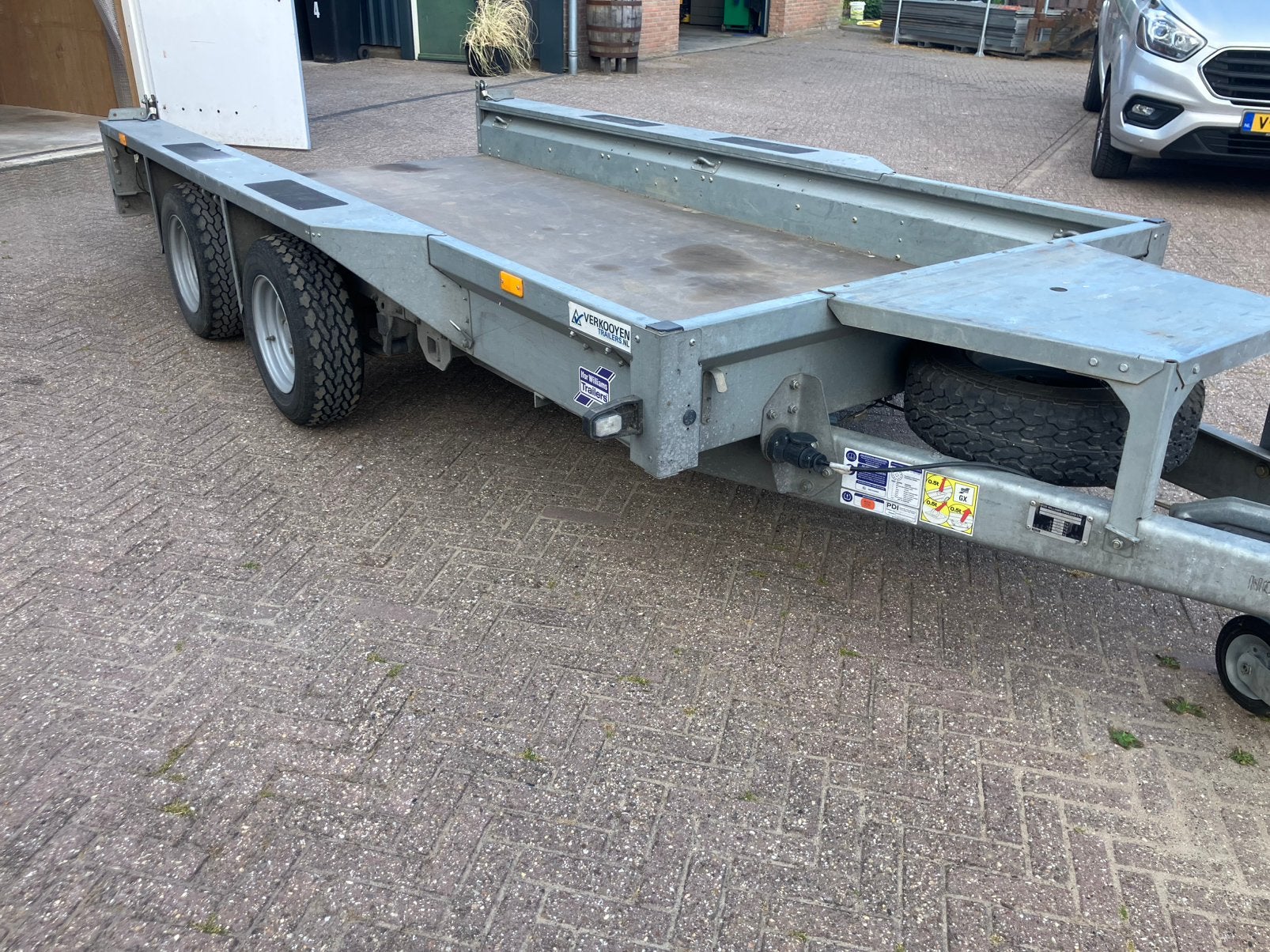 Ifor Williams GX125 HD Skids machinetransporter 3500KG, Ophalen, Zo goed als nieuw