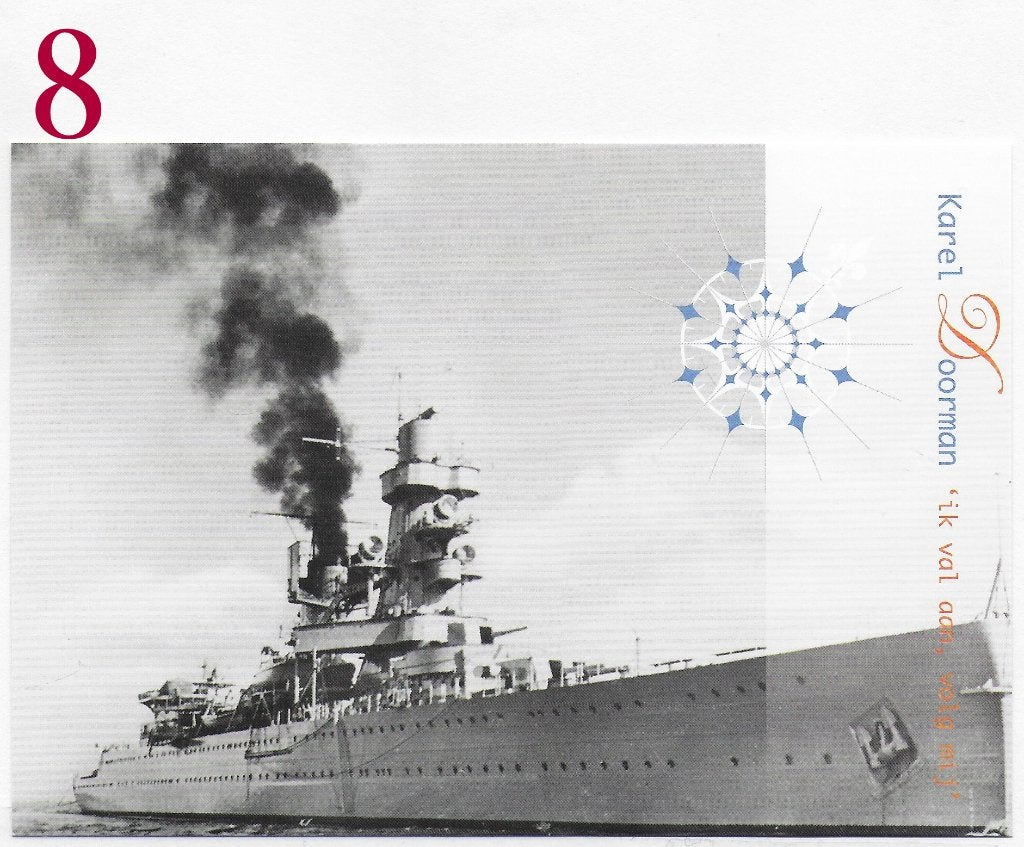 Ansichtkaart Zeeheld Karel Doorman ( B3856 ), Ophalen of Verzenden, 1980 tot heden, Gelopen, Sterren en Beroemdheden