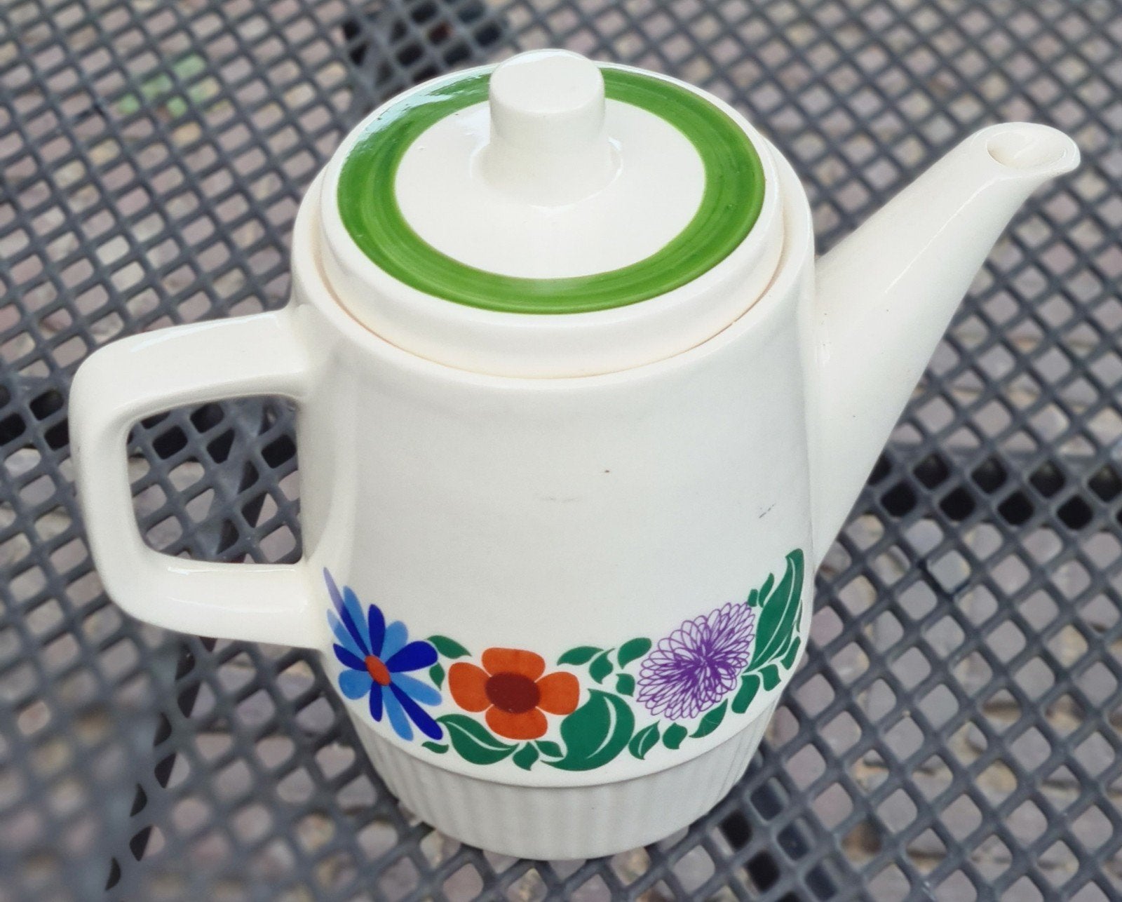 Vintage Waechtersbach theepot - Jaren '70 wilde bloemen, Ophalen of Verzenden