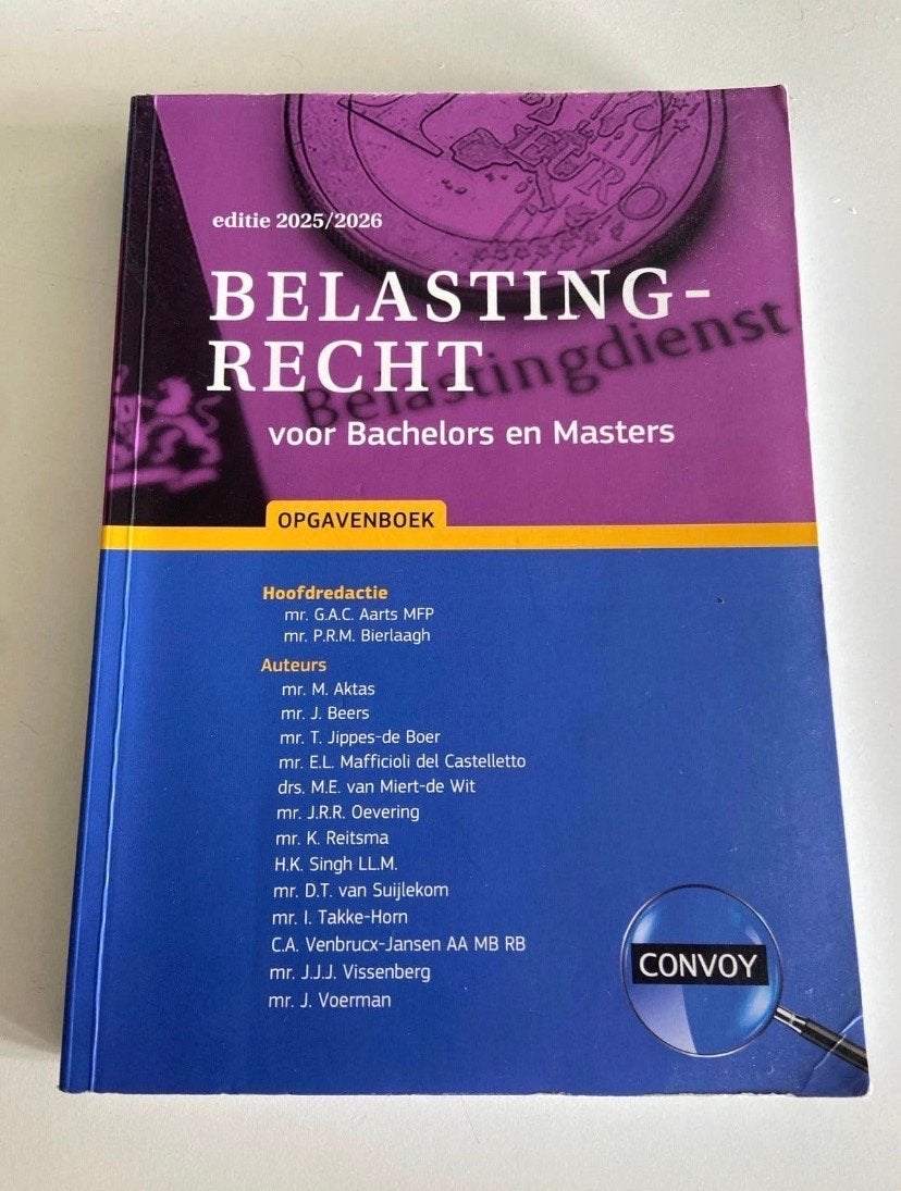 Belastingrecht Opgavenboek 2025/2026 Bachelors & Masters, Boeken, Ophalen of Verzenden, Gamma, Zo goed als nieuw, HBO