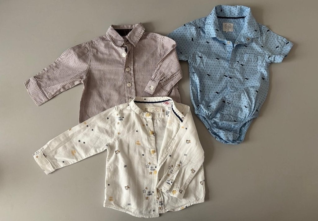 Baby overhemdjes maat 68 – 3 stuks, Ophalen of Verzenden, Zo goed als nieuw, Jongetje, Zara baby