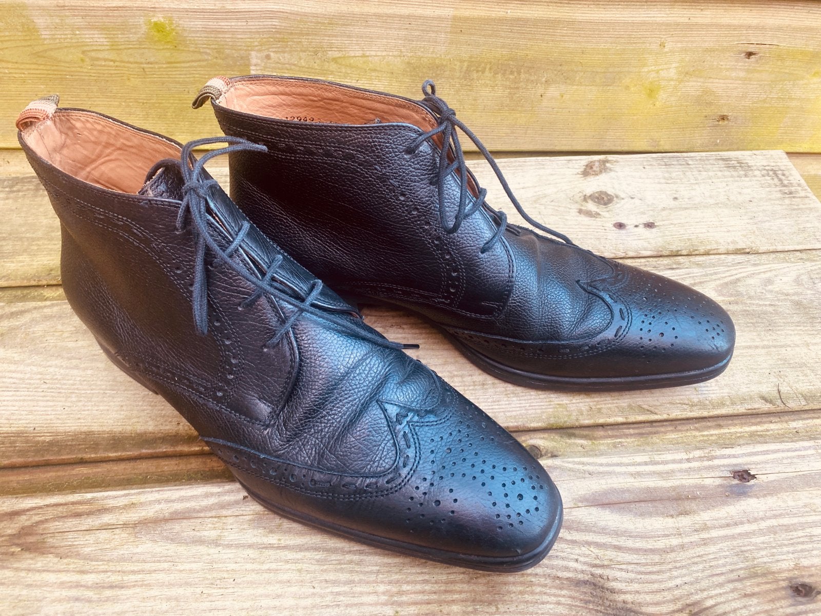 Stefano Lauran zwart leren veterboots maat 42, Kleding | Heren, Zwart, Boots, Ophalen of Verzenden, Zo goed als nieuw
