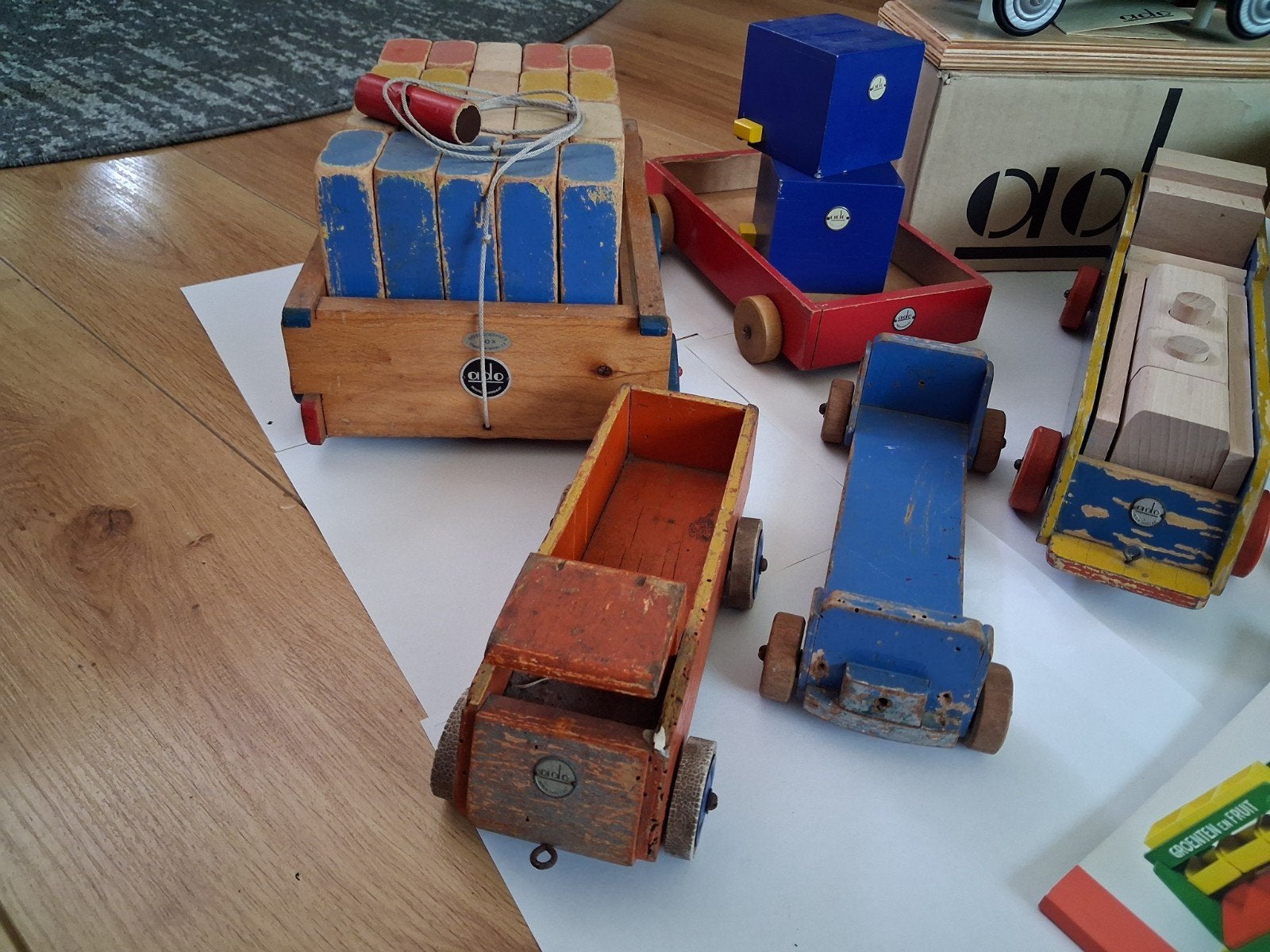 Vintage Ado Houten Speelgoed Collectie, Kinderen en Baby's, Speelgoed | Houten speelgoed, Ophalen, Gebruikt, Rij- of Hobbelspeelgoed