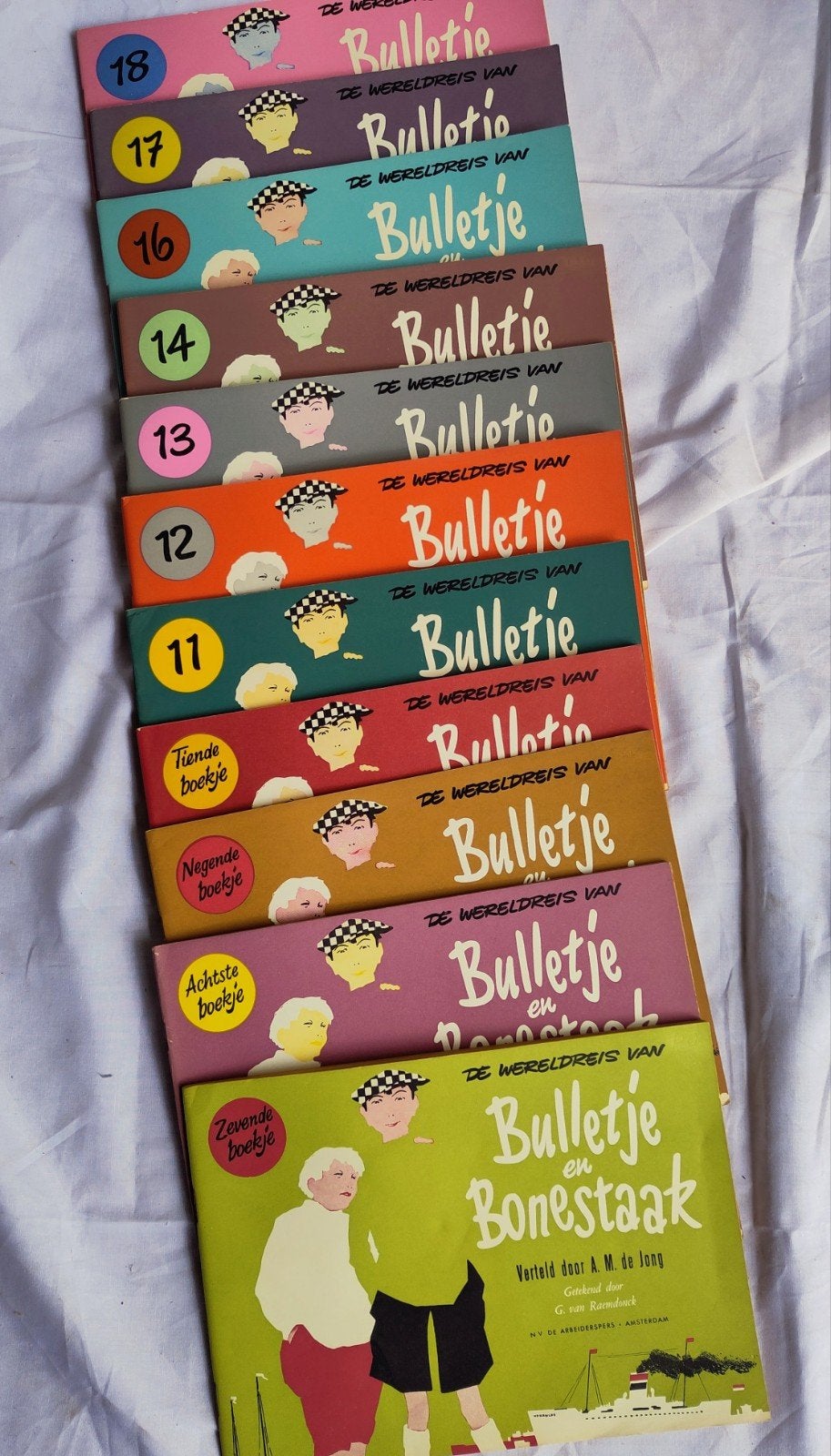 Bulletje en Bonestaak boeken 11x jaren 50 in unieke conditie, Meerdere comics, Ophalen of Verzenden, Gelezen, Europa