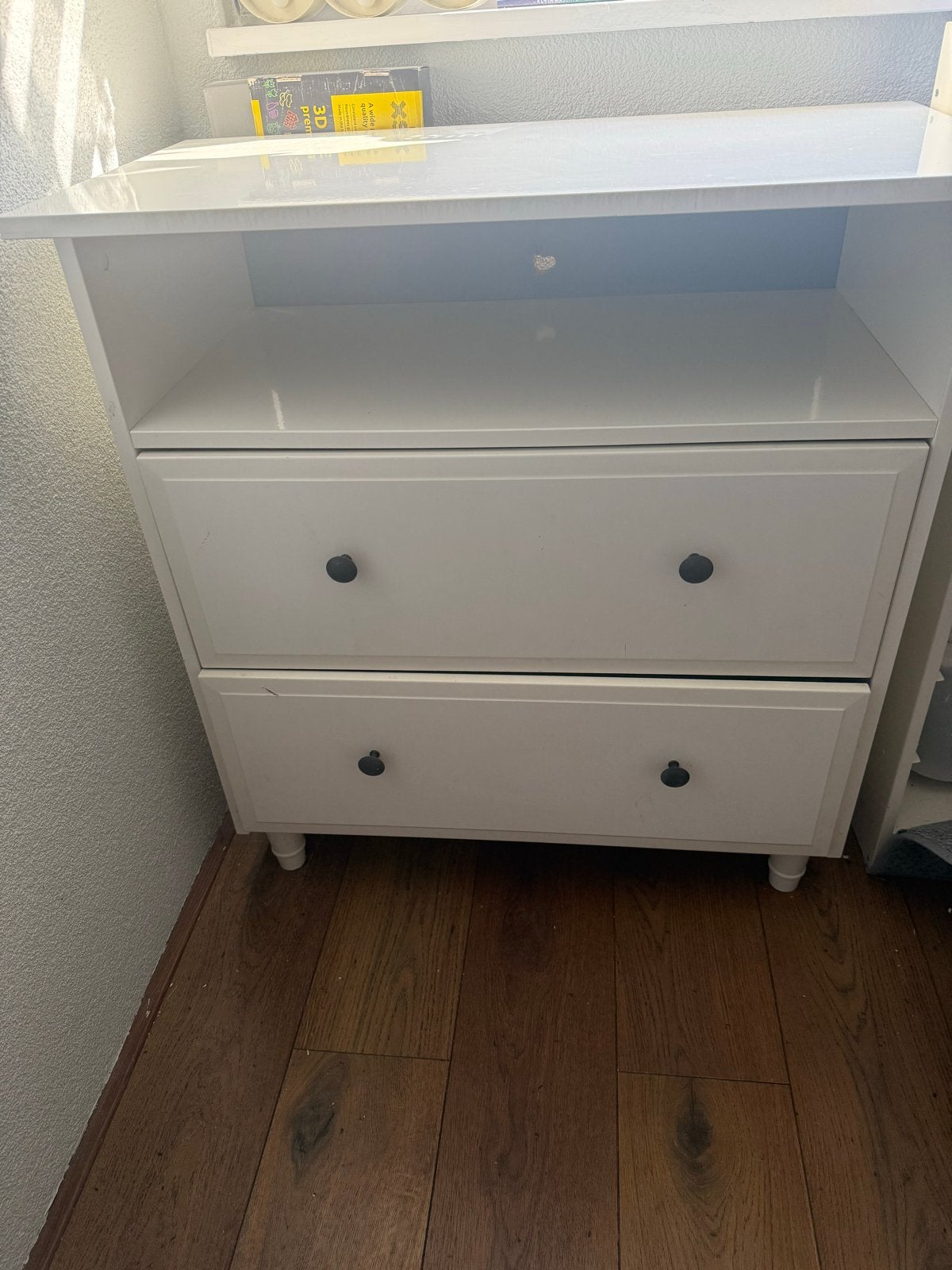 IKEA Hemnes ladekast wit - zo goed als nieuw, 1 of 2 laden, 100 tot 150 cm, Ophalen of Verzenden, Zo goed als nieuw