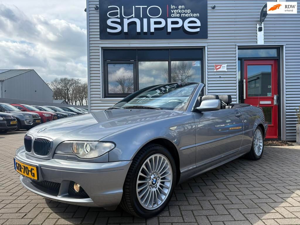 BMW 3-serie Cabrio 320Ci Executive -6 CILINDER-VOLLEDER-STOE, Auto's, BMW, 2171 cc, Achterwielaandrijving, Gebruikt, Zwart