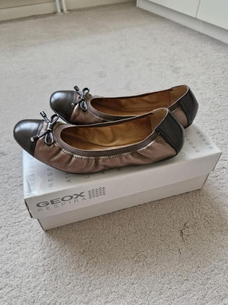 Ballerina leren schoenen, Geox, Bruin, Gedragen, Ballerina's