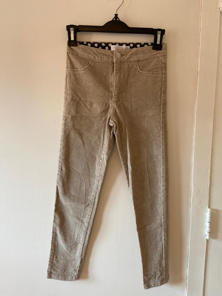 Zara Kids ribbroek beige maat 134, Ophalen of Verzenden, Gebruikt, Jongen of Meisje, Broek