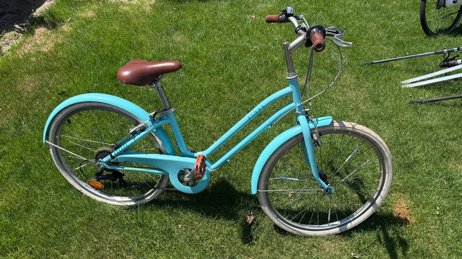 Decahtlon ELOPS lichtblauwe KIDs fiets 24”, Ophalen, Gebruikt, 20 inch of meer