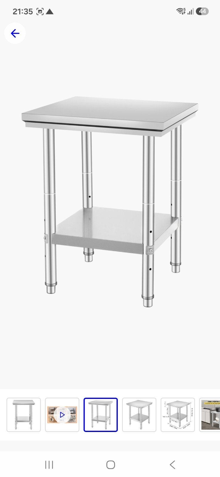Nieuwe RVS Keuken Werktafel 60x60x80 cm, Ophalen, Nieuw