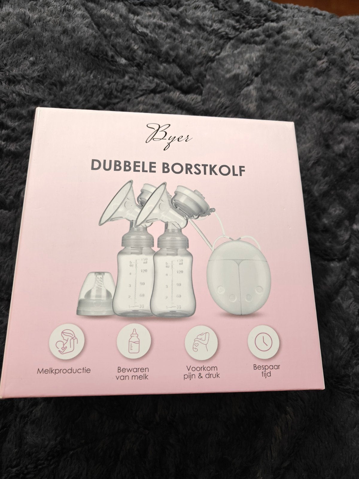Byer Dubbele Borstkolf - Elektrisch en Draagbaar, Overige merken, Gebruikt, Draagbaar, Borstkolf