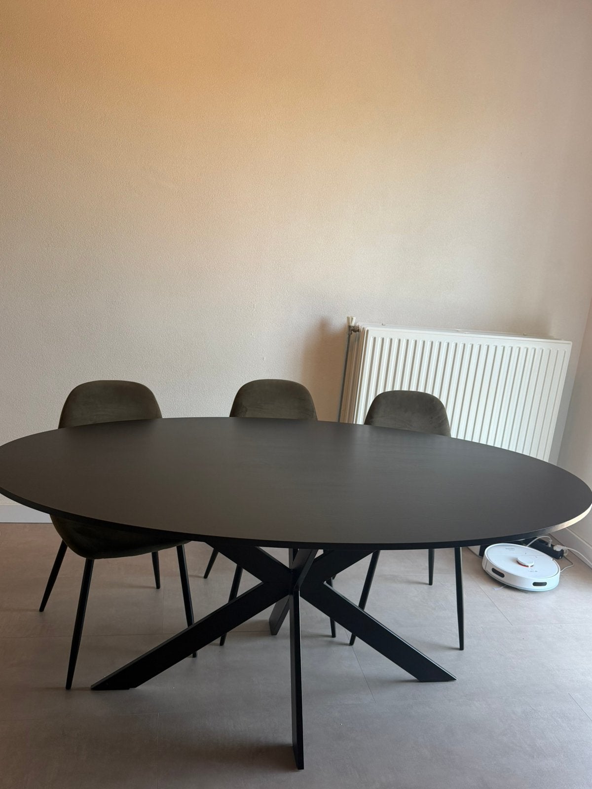 Eiken ovalen tafel, Huis en Inrichting, Tafels | Eettafels, Ophalen, Gebruikt, 100 tot 150 cm, Eikenhout