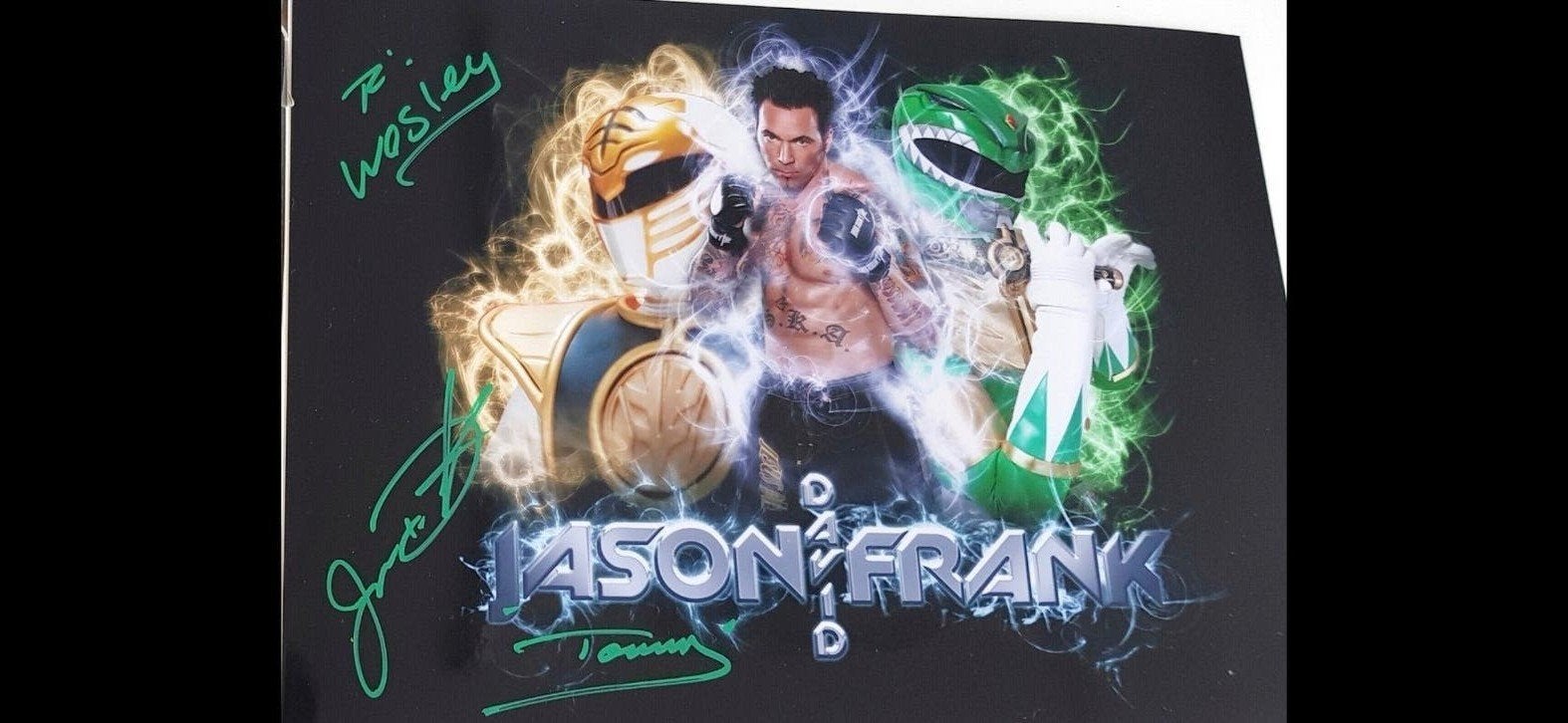 Gesigneerde Jason David Frank Power Rangers Print, Ophalen of Verzenden, Zo goed als nieuw
