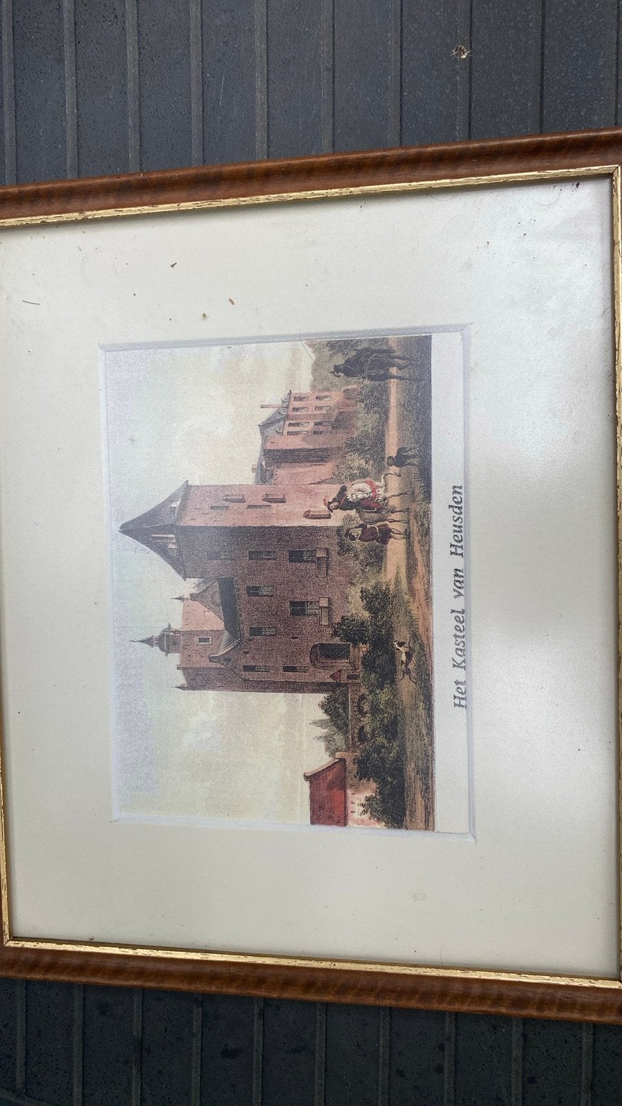 Set van 4 historische prenten van Heusden, Huis en Inrichting, Minder dan 50 cm, Gebruikt, Ophalen of Verzenden, Print