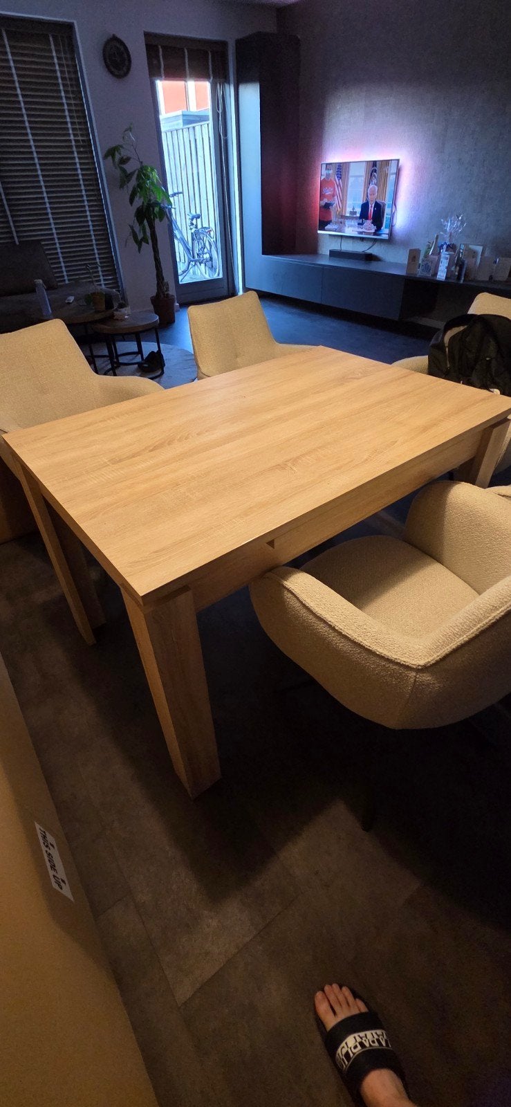 Uitschuifbare eettafel - 120/176 x 80 cm, Ophalen, Gebruikt, 50 tot 100 cm, 150 tot 200 cm