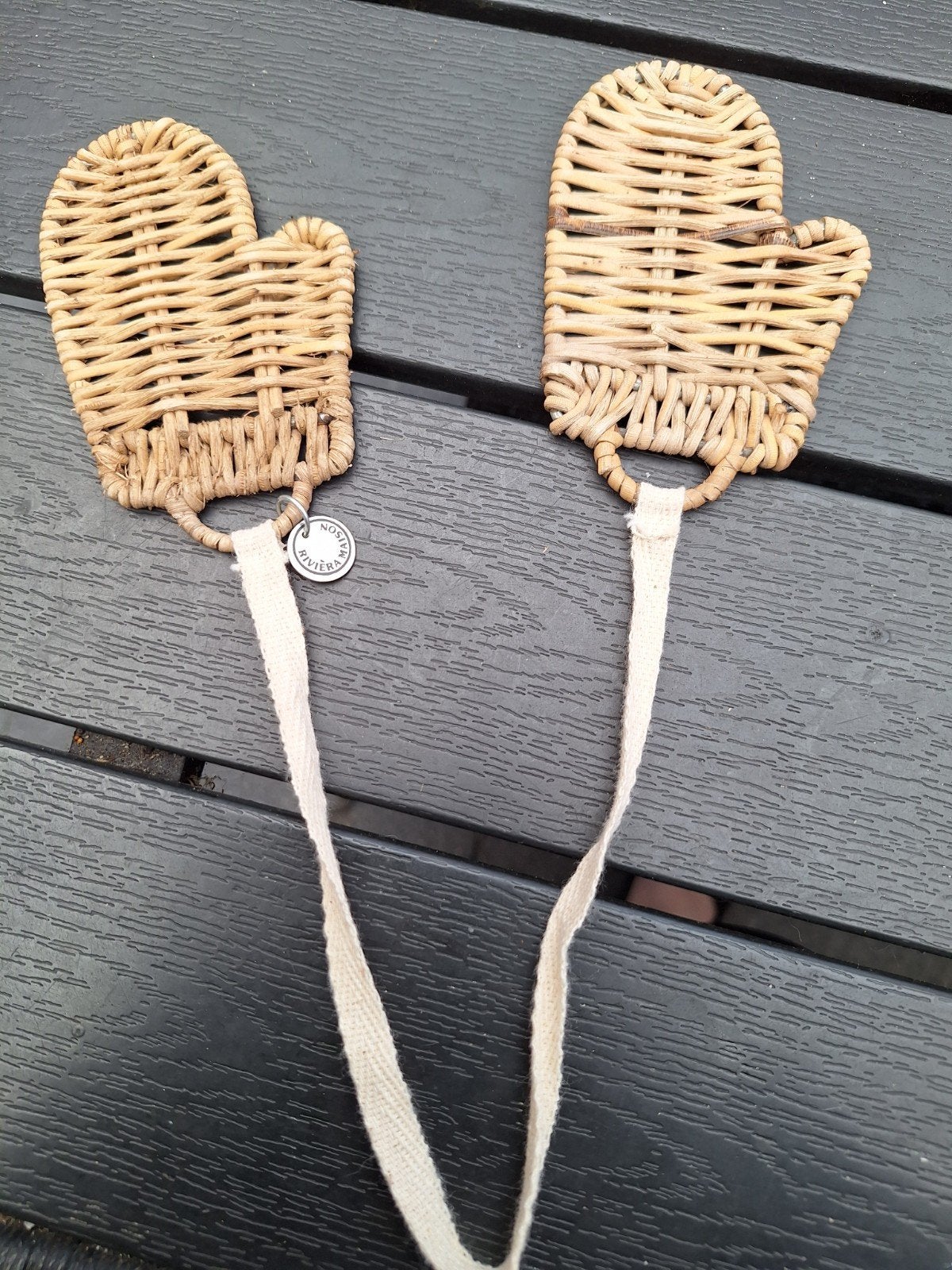 Rivièra Maison rustic rattan mittens ornament, Huis en Inrichting, Ophalen of Verzenden, Zo goed als nieuw