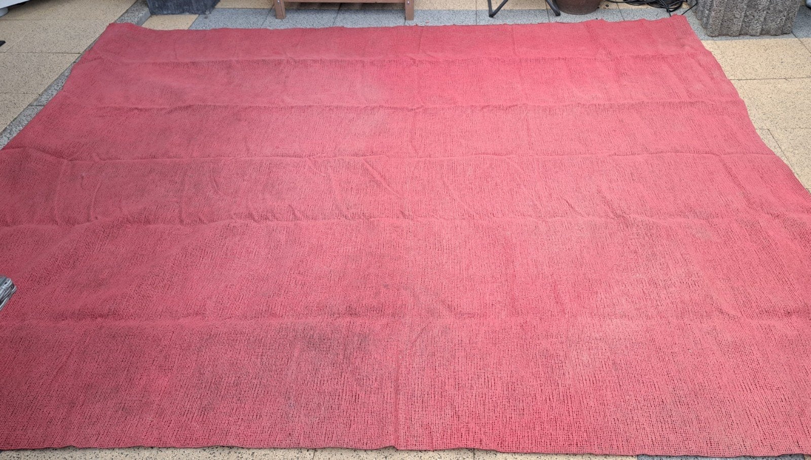 Vloerkleed voor voortent of onder luifel, Ophalen