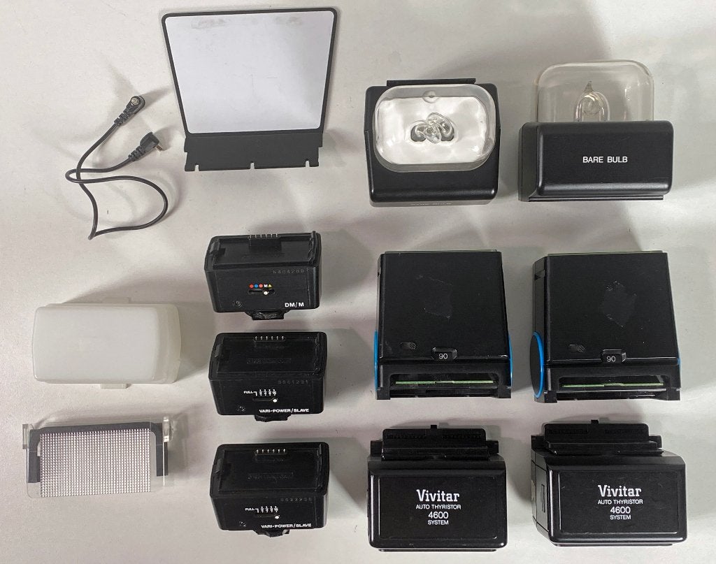 Vivitar 4600 flitser set met diverse mogelijkheden, Ophalen, TTL, Externe flitser, Zo goed als nieuw