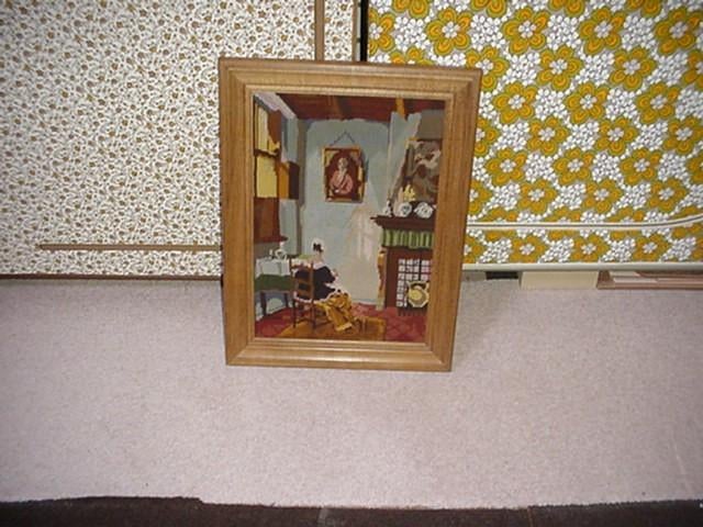 SCHILDERIJ DAME OP STOEL, GOBELIN, Ophalen