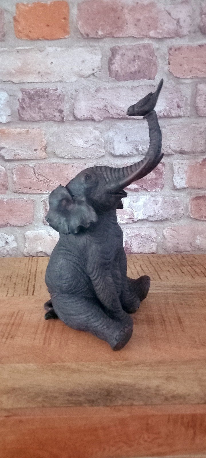 Olifant Met Een Vogel Op Zijn Slurf Beeld❤️NIEUW❤️, Ophalen of Verzenden, Nieuw, Dier