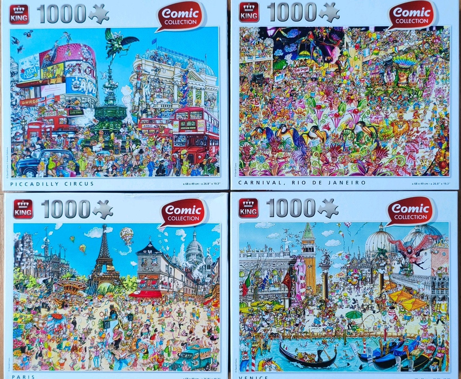 King Comic Collection Puzzels 1000 stukjes (8 stuks), Ophalen, Zo goed als nieuw