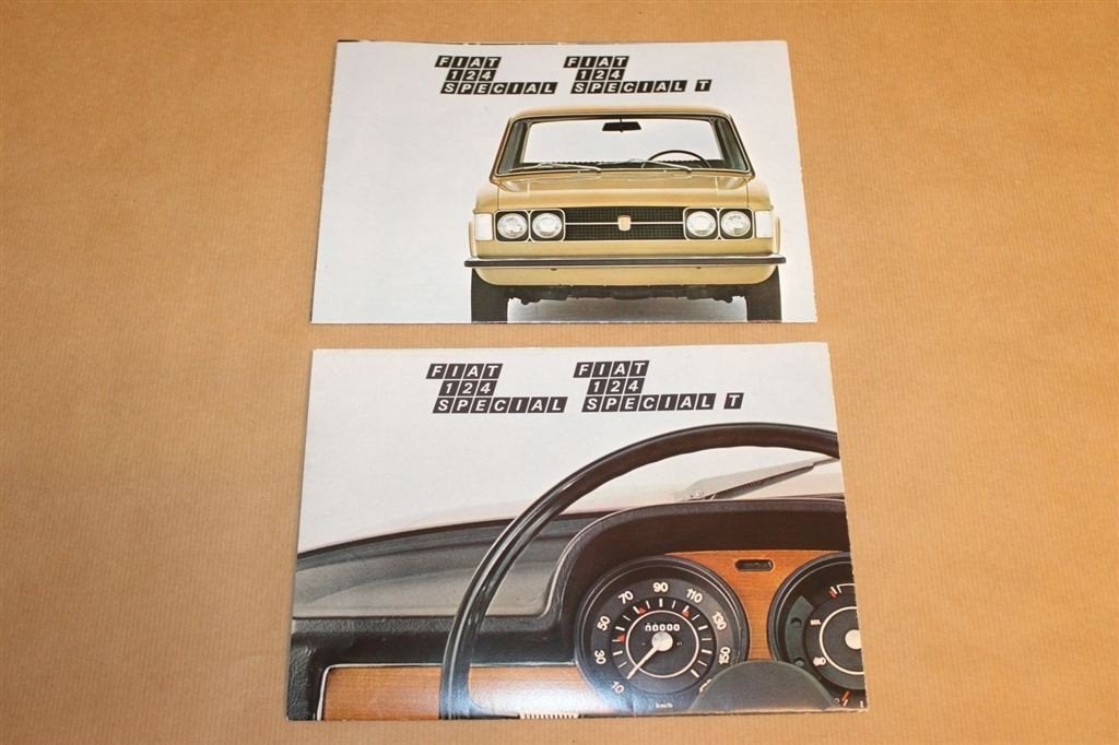 Twee zeldzame brochures - Fiat 124 Special T - Ca 1968, Ophalen of Verzenden, Zo goed als nieuw, Overige merken