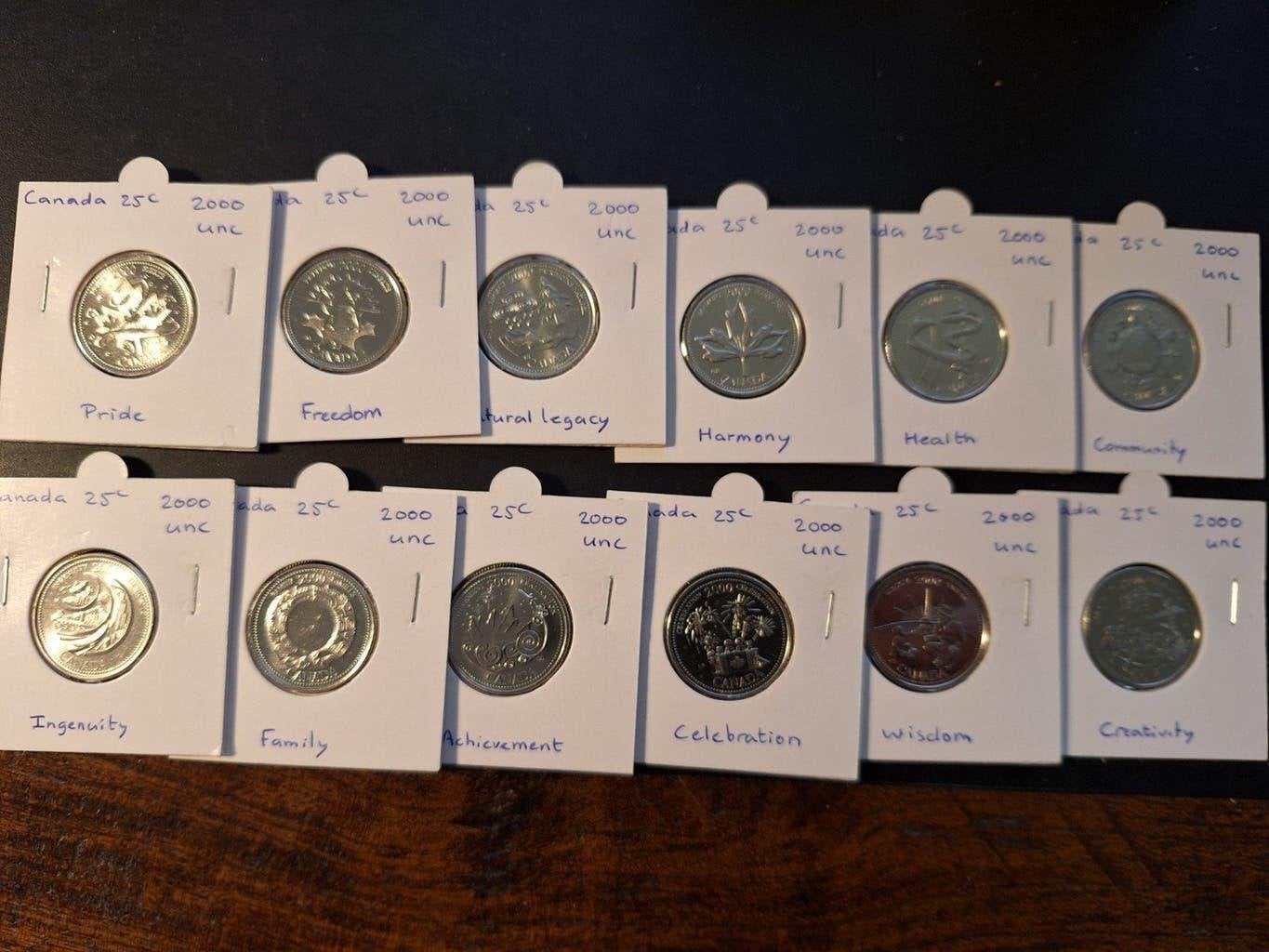 Canada serie quarters 2000 third millennium, Postzegels en Munten, Ophalen of Verzenden
