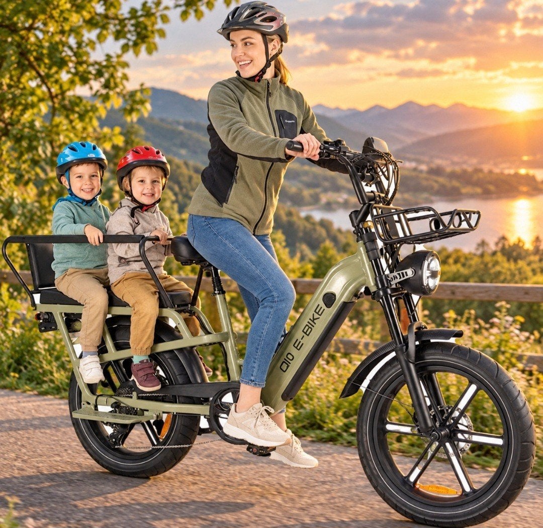 OUXI Q10 Longtail Cargo Fatbike E-bike Off-white, Fietsen en Brommers, Ophalen of Verzenden, Nieuw, Overige merken