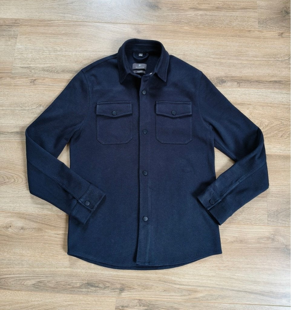 Nils Sundström overshirt navy maat M zo goed als nieuw!, Verzenden, Zo goed als nieuw, Blauw, Halswijdte 39/40 (M)
