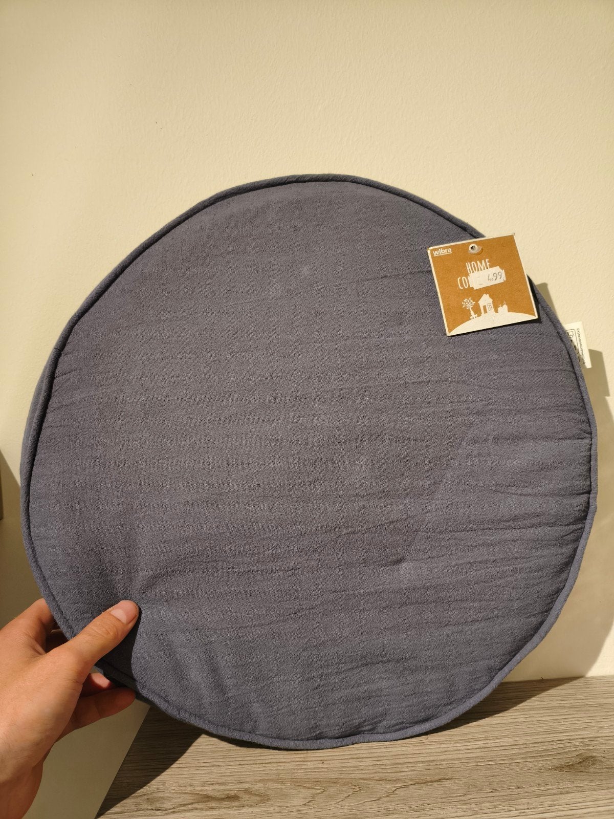 Rond grijs zitkussen - Nieuw met label, Overige merken, Rond, Nieuw, Ophalen of Verzenden